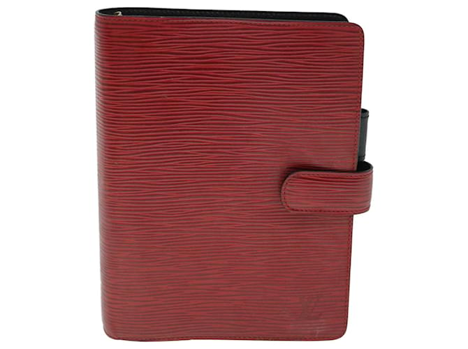 Louis Vuitton Agenda Cover Rot Leder  ref.1168986