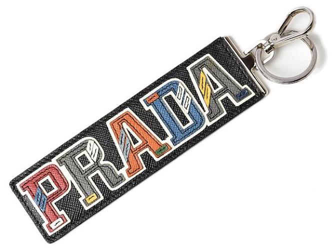 Prada Bag charms Black Leather  ref.1169014