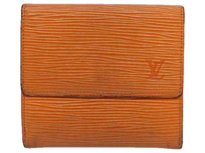 Louis Vuitton Portefeuille Naranja Cuero  ref.1169083