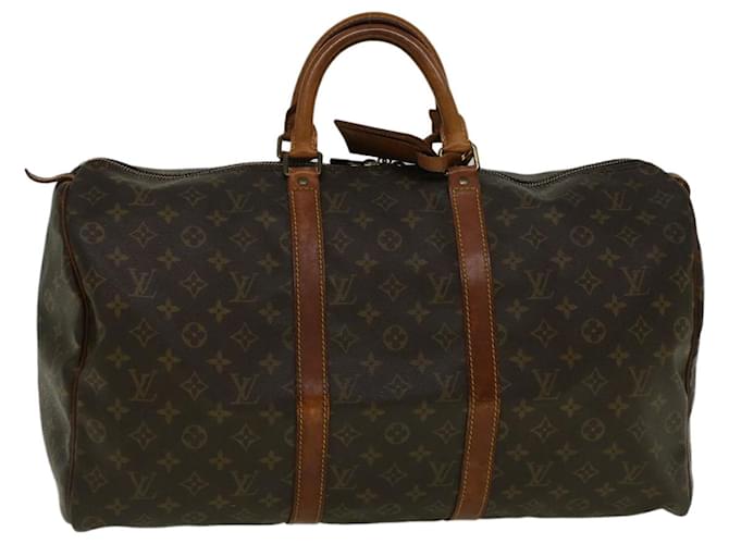 Louis Vuitton Keepall 50 Brown Cloth  ref.1169090
