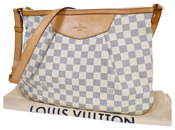 Louis Vuitton Siracusa Bege Lona  ref.1169113