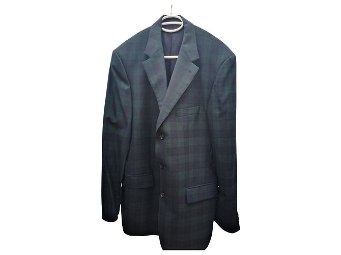 Giacca Blazer Burberry Verde Scuro Cotone