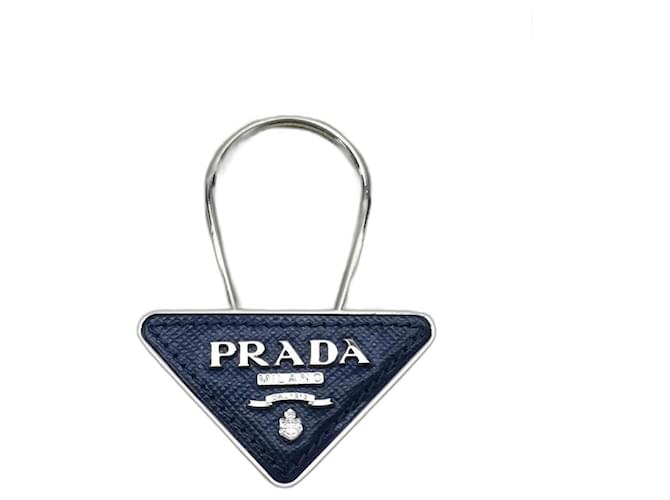 Prada Taschenanhänger Marineblau Metall  ref.1169139