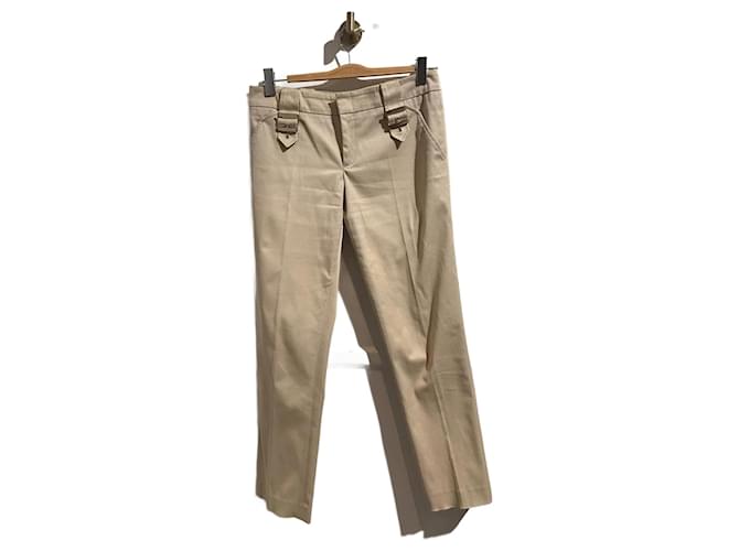 GUCCI  Trousers T.it 44 cotton Beige  ref.1169278