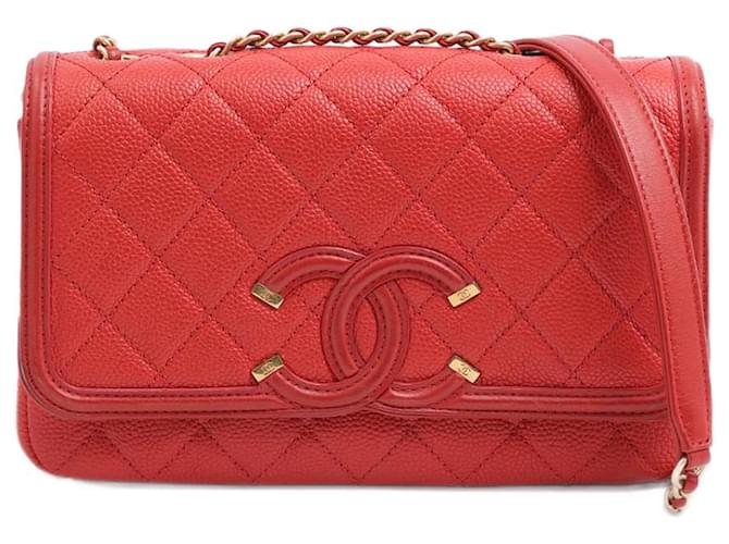 Timeless CHANEL  Handbags   Leather Red  ref.1169296