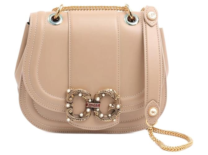 DOLCE & GABBANA  Handbags   Leather Beige  ref.1169298