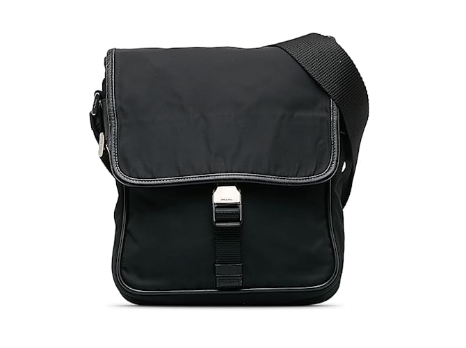 Black Prada Tessuto Crossbody Bag Cloth  ref.1169357