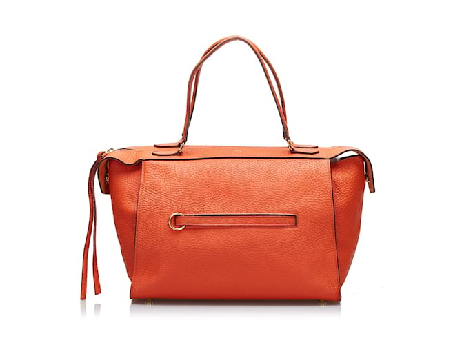 Céline Orange Celine Small Ring Handbag Leather  ref.1169404