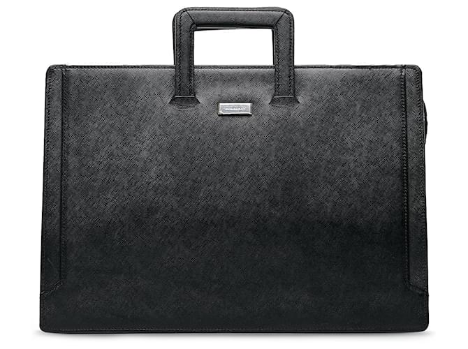 Black Burberry Leather Business Bag  ref.1169427
