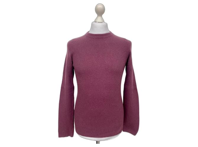 Prada Slim fit ribbed sweater Prune Cashmere  ref.1169520