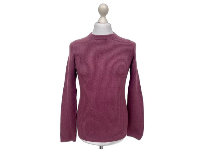 Prada Pull côtelé coupe slim Prune