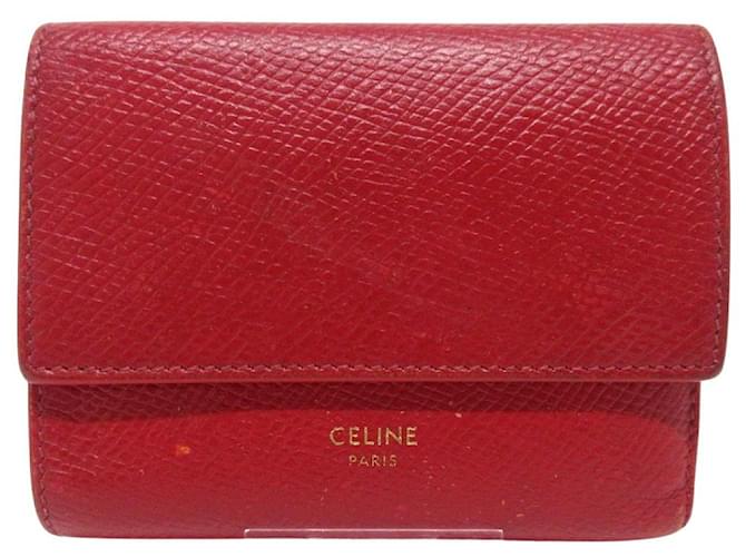 Céline Celine Red Leather  ref.1169552