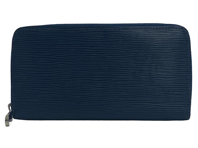 Carteira Louis Vuitton Zippy Azul Couro  ref.1169599