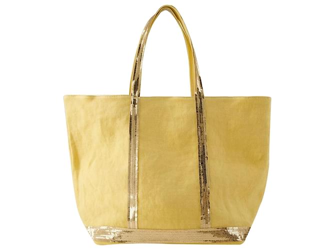 Cabas L Shopper Bag - Vanessa Bruno - Linen - Fresh Butter Yellow  ref.1169698