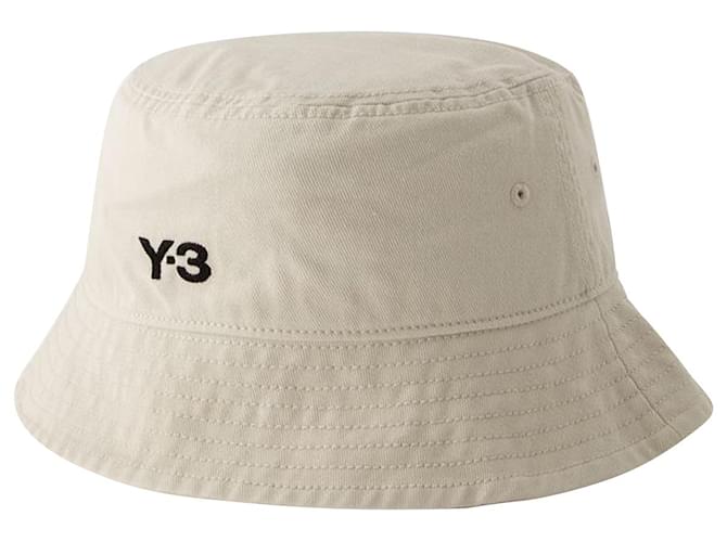 Y3 Bucket Hat - Y-3 - Cotton - Beige  ref.1169725
