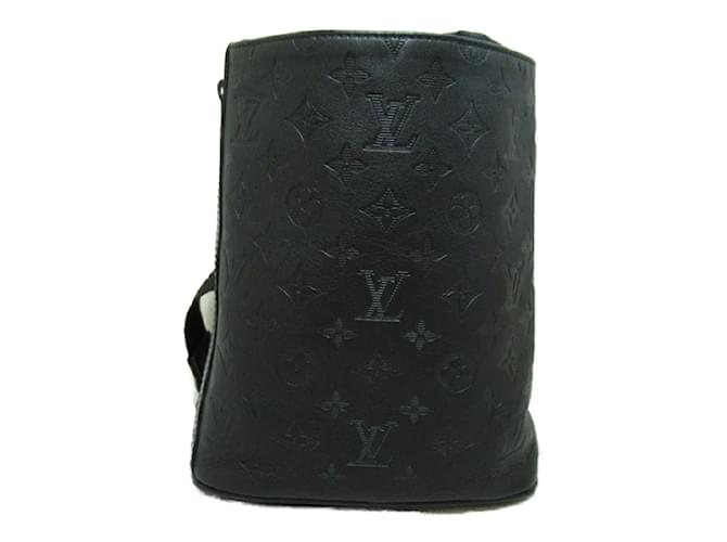 Louis Vuitton Monogram Shadow Chalk Sling Bag M44633 Black Leather  ref.1169838