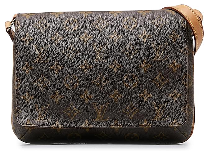 Louis Vuitton Brown Monogram Musette Tango Short Strap Cloth  ref.1169924