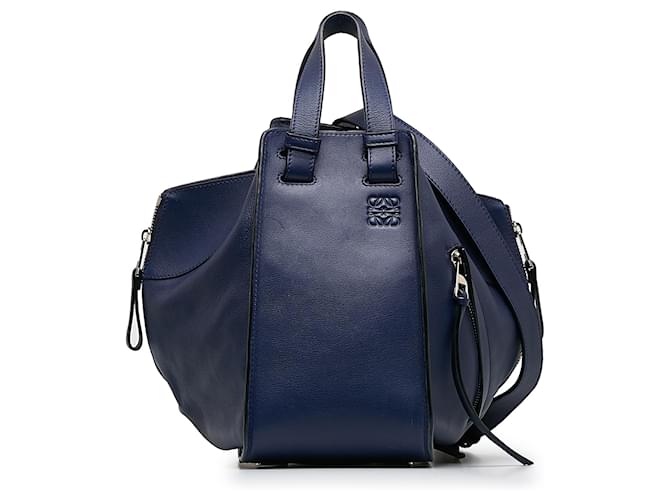 Loewe Blue Small Hammock Bag Dark blue Leather Pony-style calfskin  ref.1169944