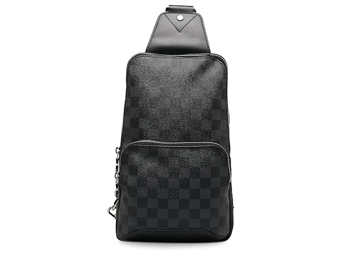 Louis Vuitton Black Damier Graphite Avenue Sling Cloth  ref.1169950