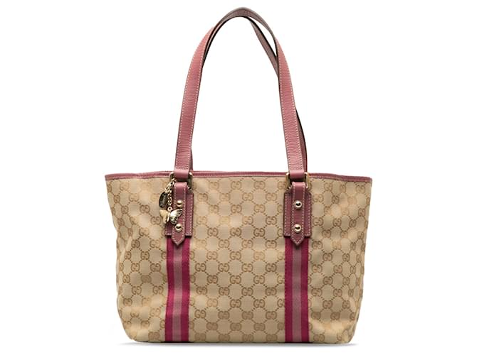 Gucci Brown GG Canvas Jolicoeur Handbag Beige Cloth Cloth  ref.1169956