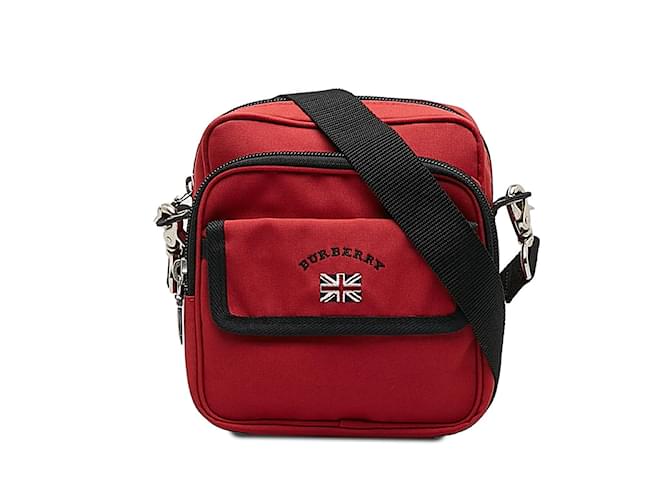 Burberry Canvas Crossbody Bag Red Cloth  ref.1170027
