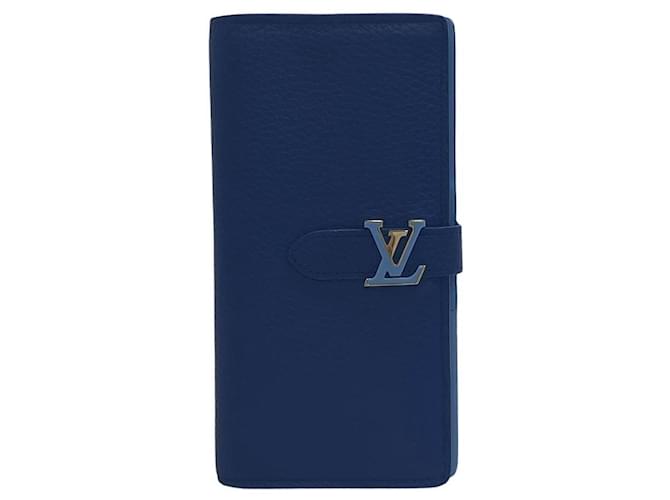 Louis Vuitton Capucines Azul Couro  ref.1170146
