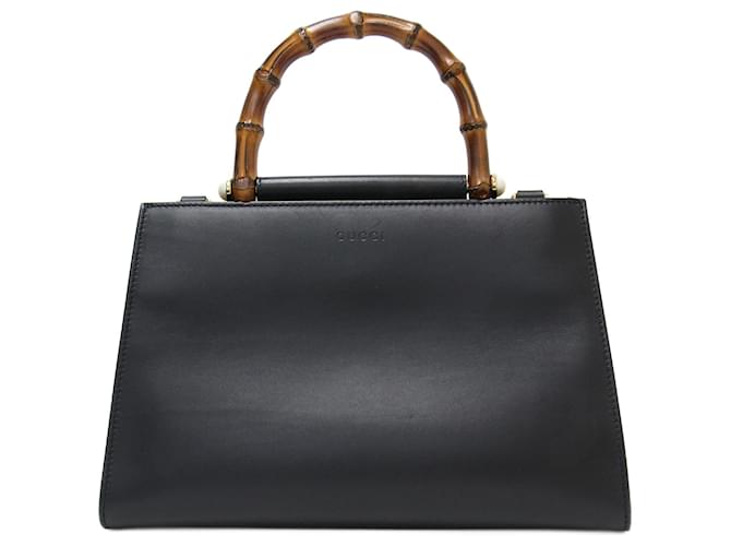 Gucci Bamboo Black Leather  ref.1170155