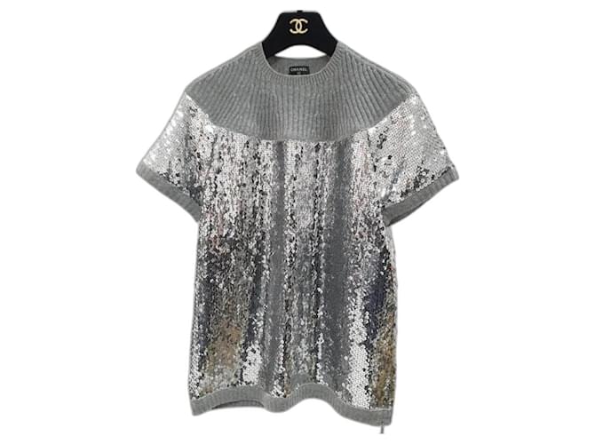 Chanel Sequin Cashmere Sweater Top Multiple colors  ref.1170213