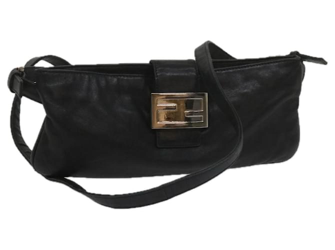 FENDI Shoulder Bag Leather Black 2354 26685 008 Auth yk9728  ref.1170347