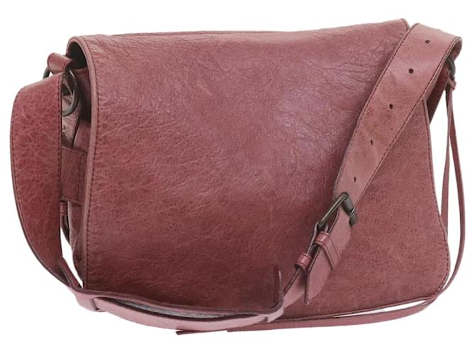 BALENCIAGA Shoulder Bag Leather Pink Auth hk945  ref.1170361