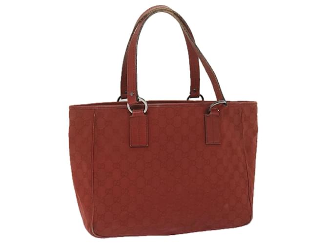 GUCCI Sac cabas en toile GG Rouge 113017 Auth hk950  ref.1170365