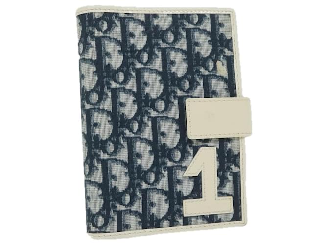 Christian Dior Trotter Canvas Agenda Day Planner Cover Navy Auth e4363 Bleu Marine  ref.1170367