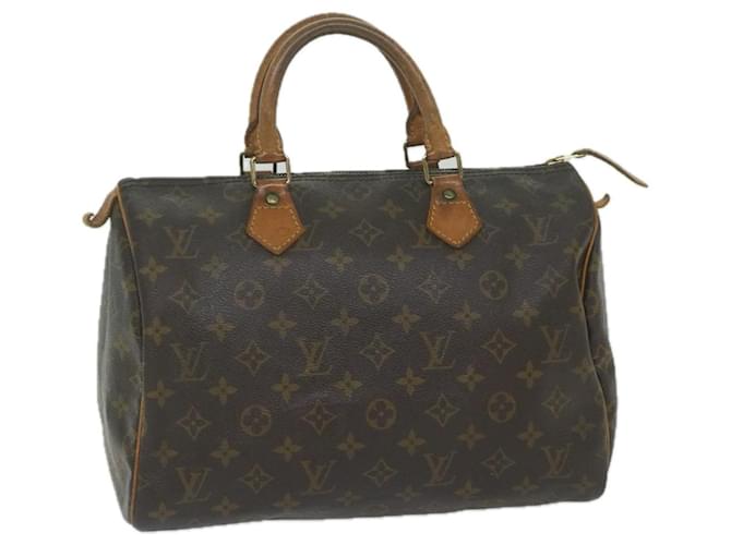 Louis Vuitton Monogram Speedy 30 Hand Bag M41526 LV Auth 60706 Cloth  ref.1170383