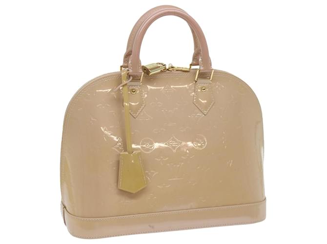 LOUIS VUITTON Monogram Vernis Alma PM Hand Bag Rose Florentin M91614 auth 60582 Patent leather  ref.1170392