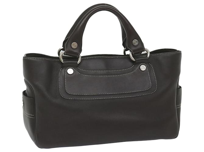 Céline CELINE Hand Bag Leather Brown Auth bs10411  ref.1170408