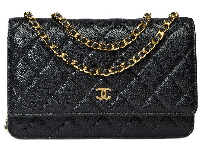 CHANEL Wallet on Chain Bag in Black Leather - 101618