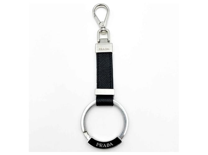 Prada Bag charms Black Leather  ref.1170453