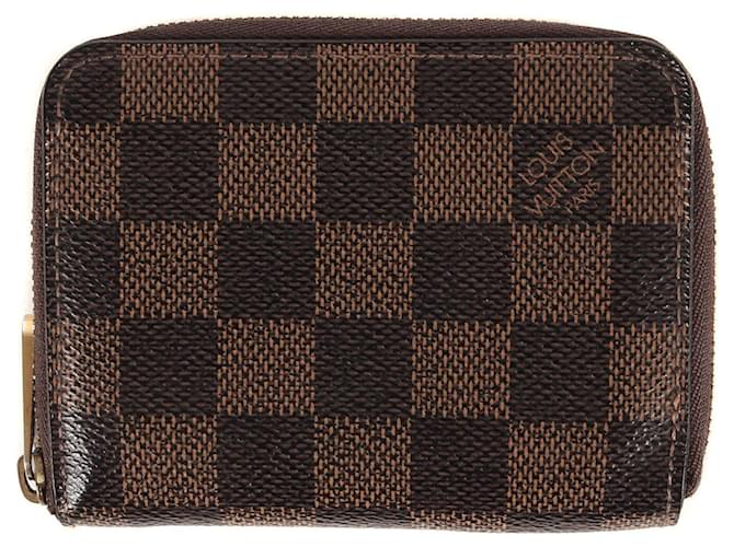 Louis Vuitton Porte monnaie Zippy Brown Leather  ref.1170454