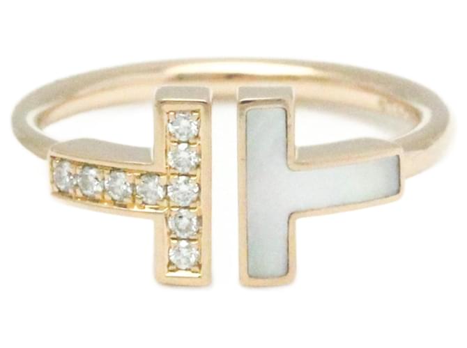 Tiffany & Co Tiffany T Dourado Ouro rosa  ref.1170518