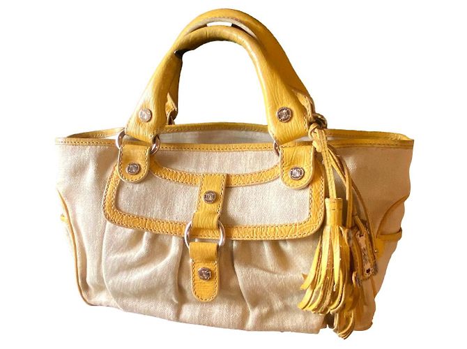Bolsa Céline Boogie Bege em Lona