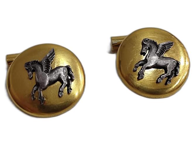 Hermès Cufflinks Golden Metal  ref.1170682
