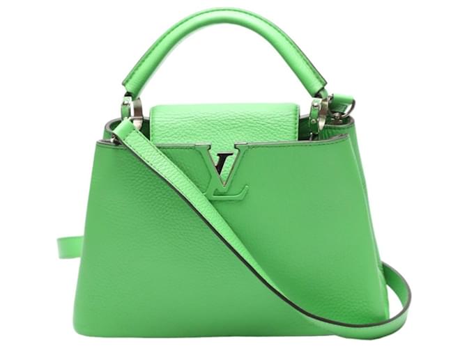 Louis Vuitton Capucines Green Leather  ref.1170710