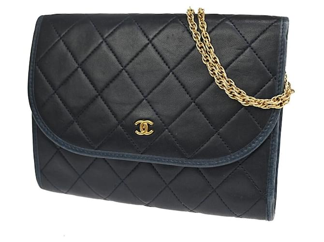 Timeless Chanel Matelassé Black Leather  ref.1170826
