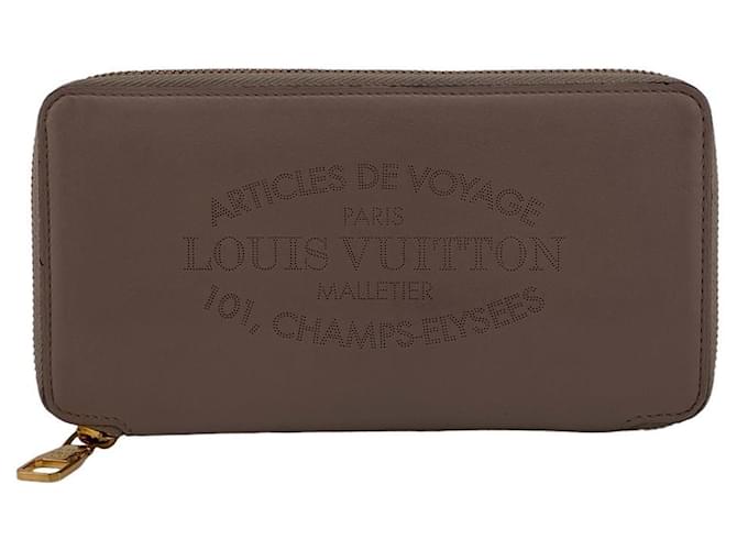 Louis Vuitton Zippy Bege Couro  ref.1170841