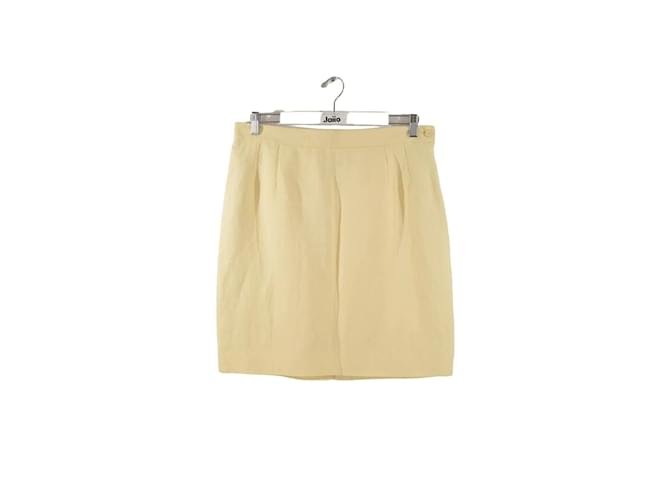 Saint Laurent cotton skirt Yellow  ref.1170981