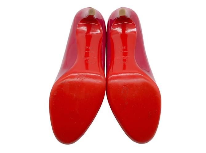 Zapatos de tacón de charol frambuesa de Christian Louboutin Rosa  ref.1171012