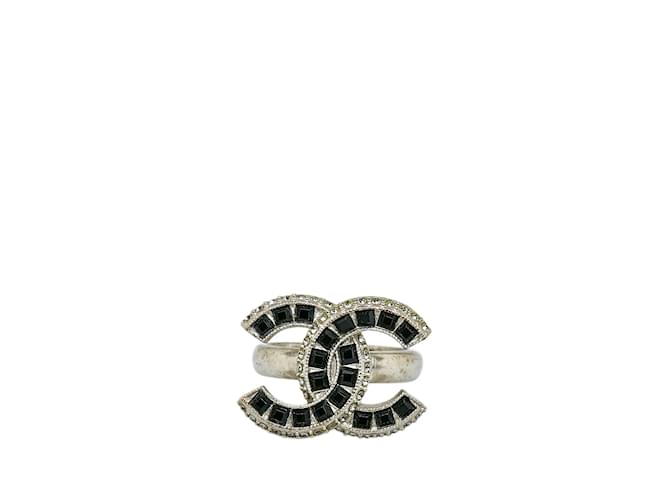 Silver Chanel CC Ring Silvery Metal  ref.1171021