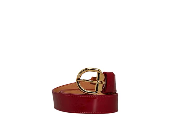 Red Louis Vuitton Monogram Vernis Belt Leather  ref.1171022
