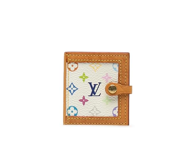 Weißer Mini-Fotohalter mit mehrfarbigem Louis Vuitton-Monogramm  ref.1171031