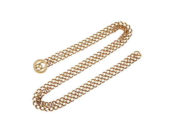 Cintura a maglie a catena Chanel CC color oro D'oro Metallo  ref.1171050